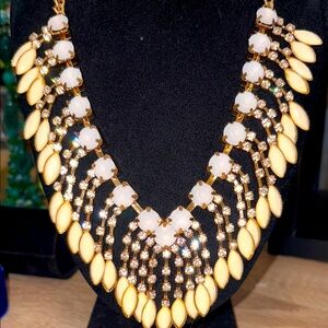 CJ Banks Rhinestone statement, necklace, gold tone
